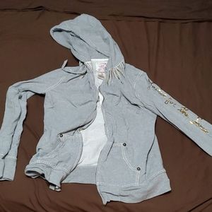True religion lightweight zip up hoodie